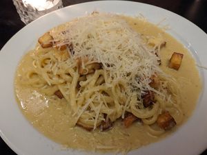 Went back and the carbonara was saucier this time at Yard in Norwich