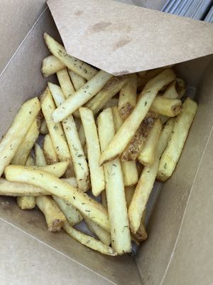 Salted, rosemary chips  at EastCoast5 in Walton-on-the-naze