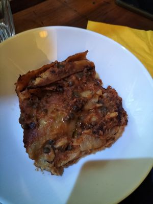 Lasagna at ZEM Bistro in Bologna