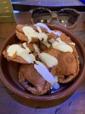 Fried tortellini  at ZEM Bistro in Bologna