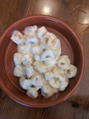 Tortellini with cream sauce at ZEM Bistro in Bologna