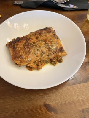 Seasonal lasagna  at ZEM Bistro in Bologna