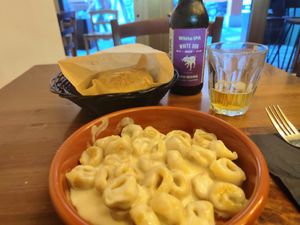 Tortellini alla panna e tigella! at ZEM Bistro in Bologna
