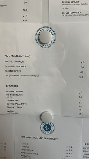 Speisekarte  #Veganuary at Life Deli in Frankfurt