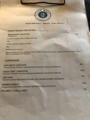 Menu   at Life Deli in Frankfurt