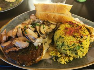 Fake roast beef at Life Deli in Frankfurt