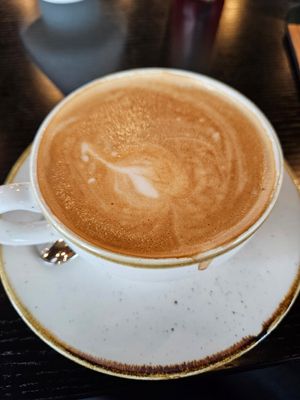 Soja Cappuccino at Life Deli in Frankfurt