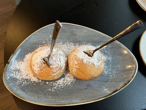 Special Hanukkah 🕎 dessert #Veganuary at Life Deli in Frankfurt