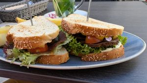 Vegan Roast beef sandwich at Life Deli in Frankfurt