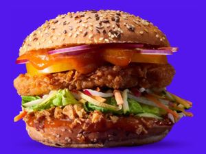 Spice girl burger at Taste Like Chicken TLC in Amsterdam