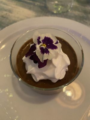 Vegan chocolate mousse   at La Mar Café in Lanzarote