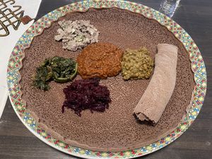 The vegan combo for 1  at Kare Ethiopian Restaurant in Phoenix