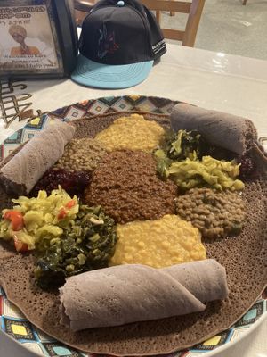 Vegan combo. YUMM #Veganuary at Kare Ethiopian Restaurant in Phoenix