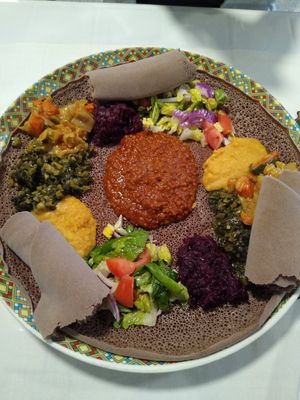 Veg combo for two at Kare Ethiopian Restaurant in Phoenix