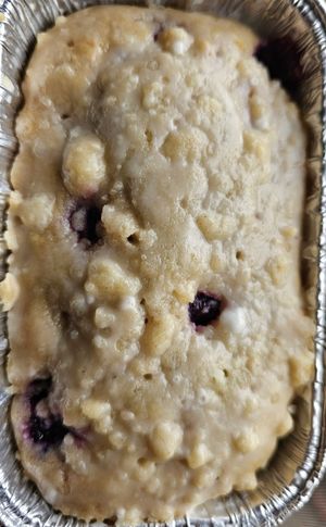 Blueberry loaf at Raydiant Vybes in Alameda