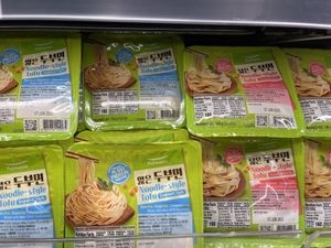 tofu noodles   at H Mart in San Diego