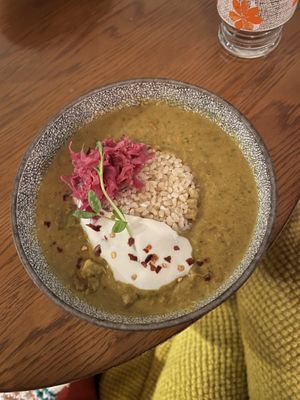 Heart and soul warming veggie curry with brown ricee  at Shizen  in Nozawaonsen