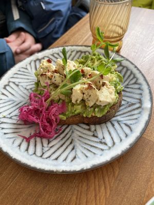 Avo on toast with vegan feta - another family member had this for breakfast and we were slightly jealous as it looked so good   at Shizen  in Nozawaonsen