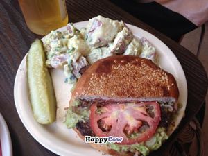 cemita sandwich with potato salad at Gutenfleischers in Atlanta