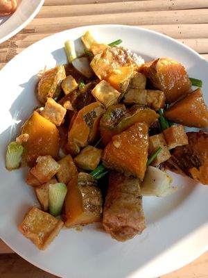 Pumpkin basil vegan at Hula Hula Pai Hostel and Restaurant in Pai