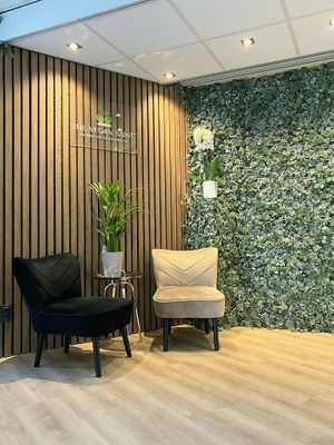 Inside the store there are serveral places to sit and enjoy your beverage. at The Vegan Saint Store in Gouderak