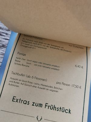 Vegan porridge-options at Café Huben in Ladenburg