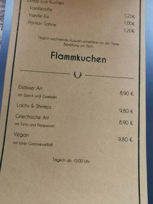 Vegan Flammkuchen at Café Huben in Ladenburg