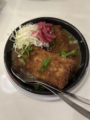 Breaded tofu curry  at Outra Espécie  in Porto