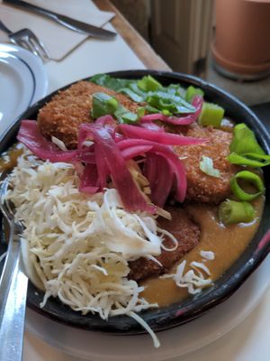 Breaded tofu at Outra Espécie  in Porto