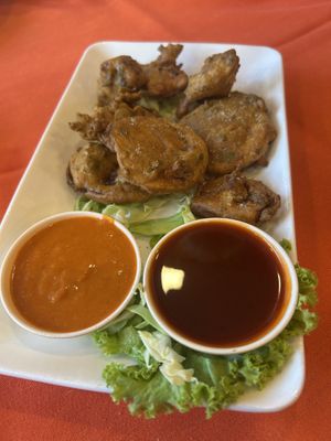 Veggie pakoras  at Madras Cafe in Krabi