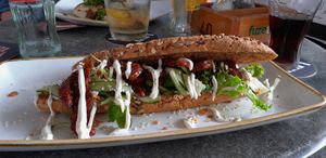 Tempeh sandwich at Lunchroom De Koffiepot in Hardenberg