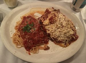 vegan eggplant parmigiana   at John's of 12th Street in New York City