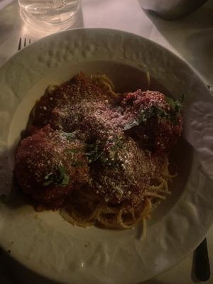 Vegan meatballs with follow your heart Parmesan   at John's of 12th Street in New York City