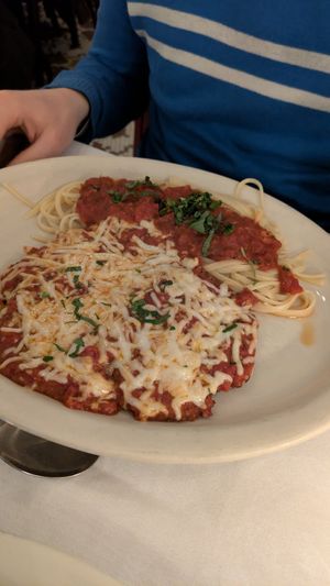 Seitan Parmigiano at John's of 12th Street in New York City