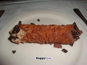 chocolate and vanilla cannoli at John's of 12th Street in New York City