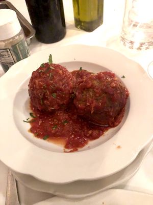 Vegan meet balls   at John's of 12th Street in New York City
