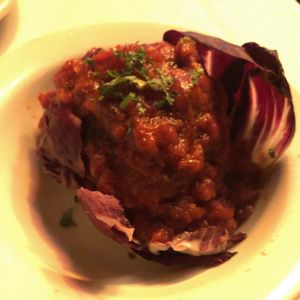 Vegan meatball at John's of 12th Street in New York City