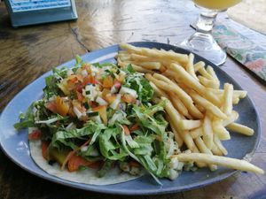 Veganer Taco at Marisquería Corcovado in Puerto Jimenez