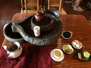 tea menu  at A-MEI Tea House in New Taipei City