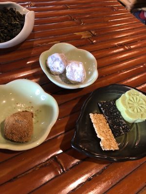 vegan desserts   at A-MEI Tea House in New Taipei City