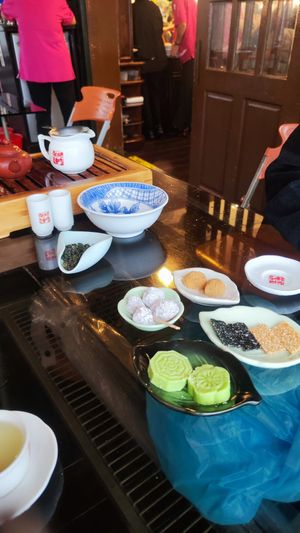 Tea set at A-MEI Tea House in New Taipei City