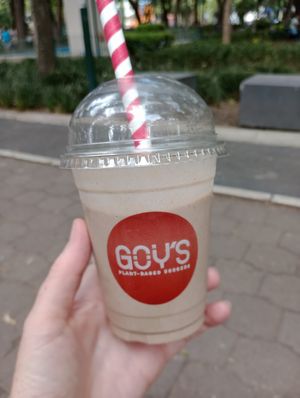 Vegan chocolate milkshake at Goy's Plant-Based Burgers - Napoles in Mexico City