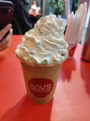 Matcha shake at Goy's Plant-Based Burgers - Napoles in Mexico City