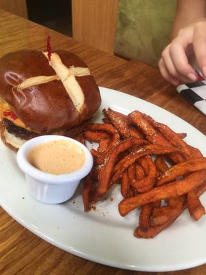 Rico burger at Veggie Grill by Next Level in Long Beach