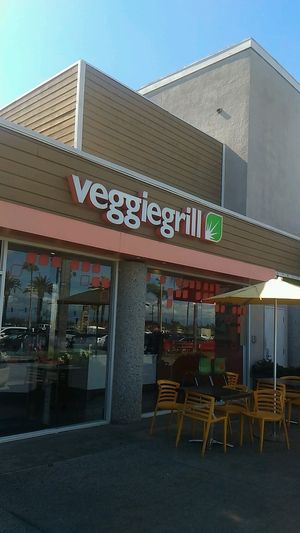 outside at Veggie Grill by Next Level in Long Beach