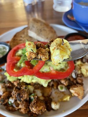 Close-up tofu   at Sticky Island Cafe in Koh Phangan