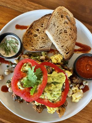 Moroccan scramble   at Sticky Island Cafe in Koh Phangan