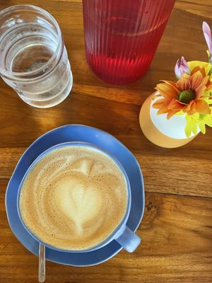 Avocado latte (vegan avo soy milk!)  at Sticky Island Cafe in Koh Phangan