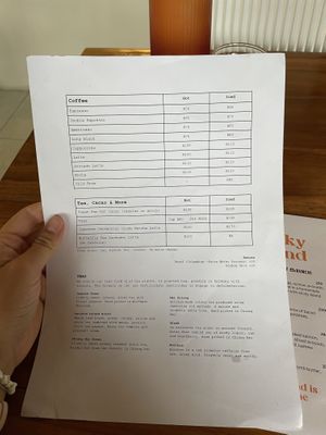 Drink Menu  at Sticky Island Cafe in Koh Phangan