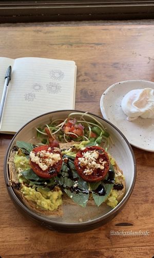the balsamic basil toast  at Sticky Island Cafe in Koh Phangan